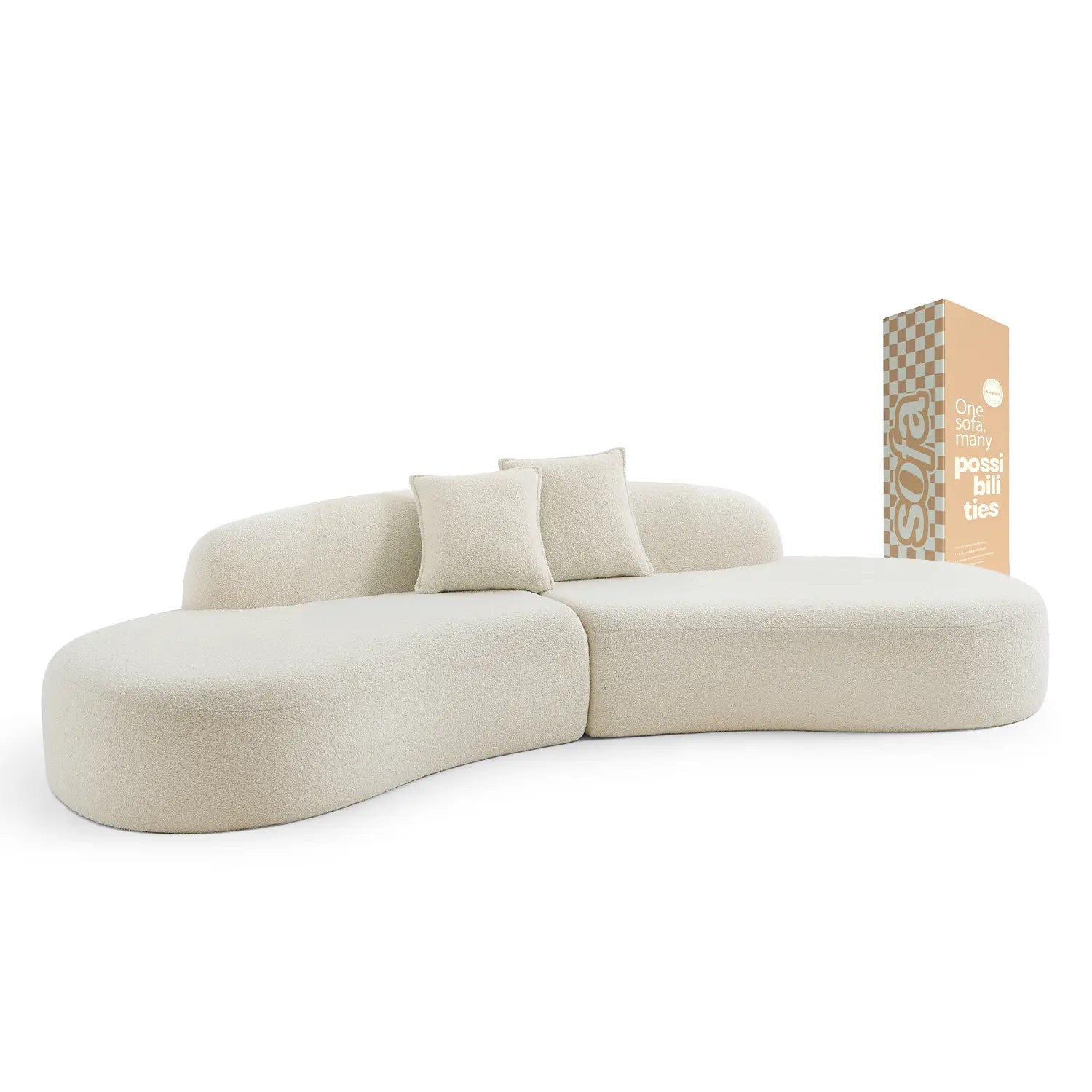 <tc>Sofa na Caixa</tc>  <tc>Avalon</tc> em Boucle - Linho