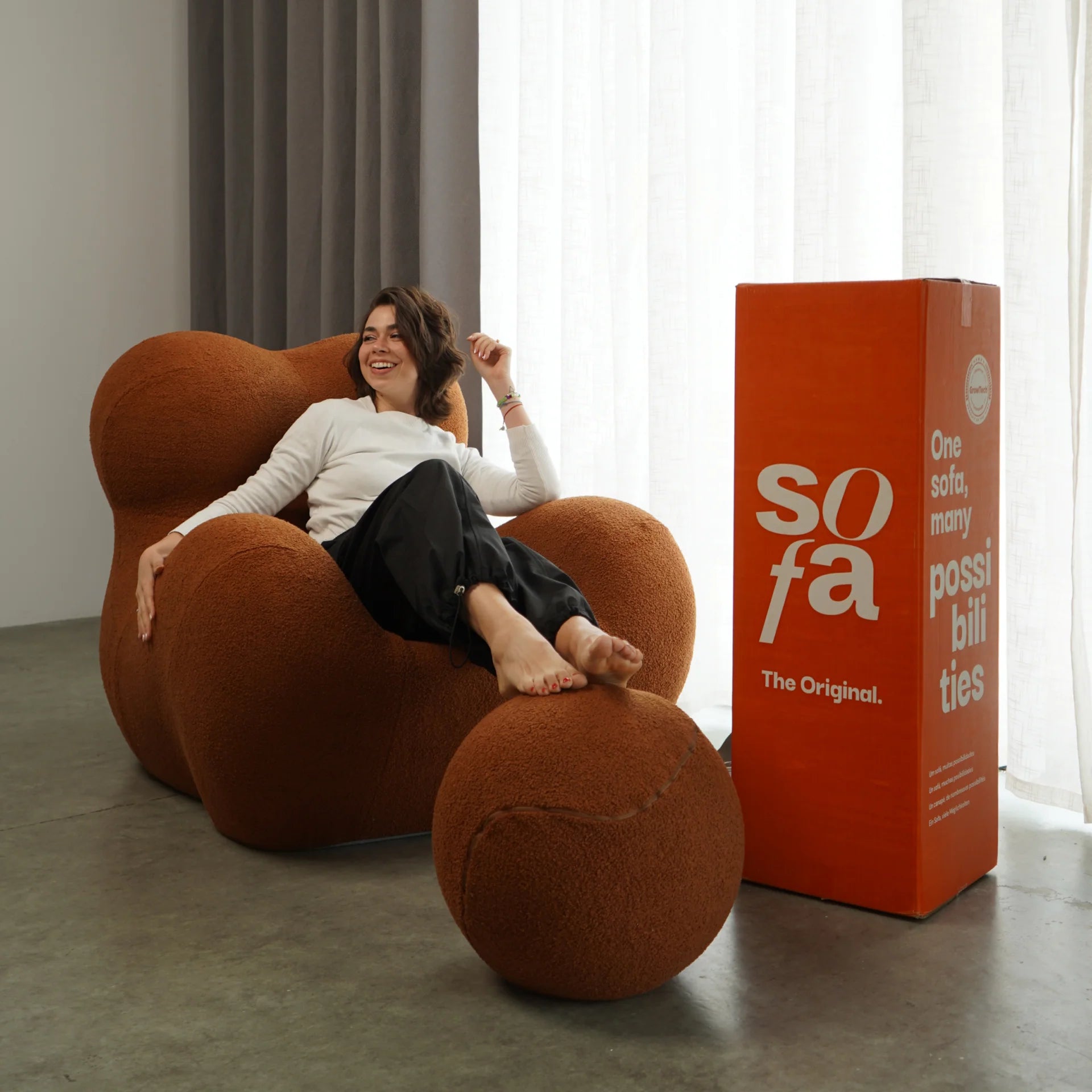 <tc>Sofa na Caixa</tc> Palla - Laranja