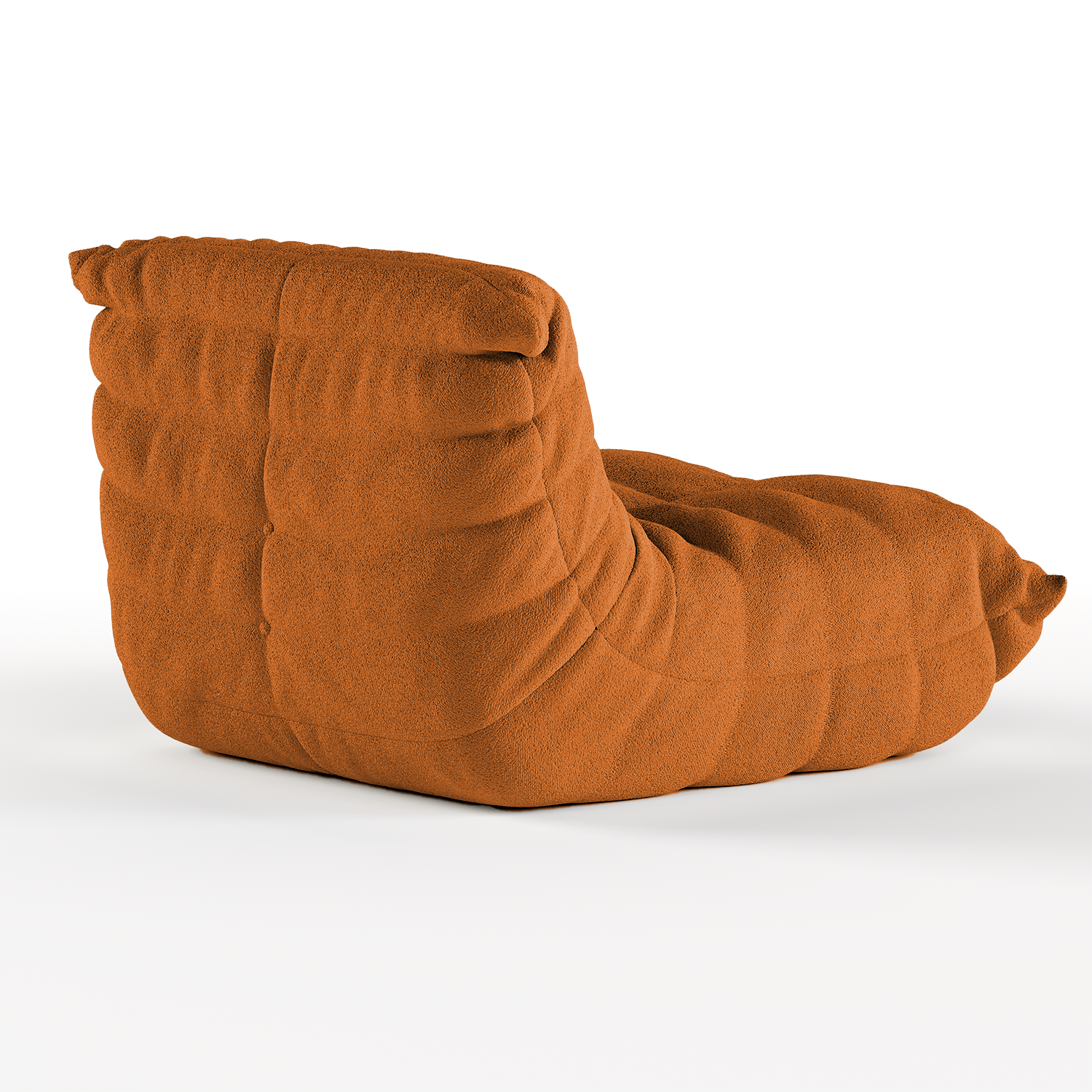 <tc>Sofa na Caixa</tc> 1973 1 assento em Boucle - Orange