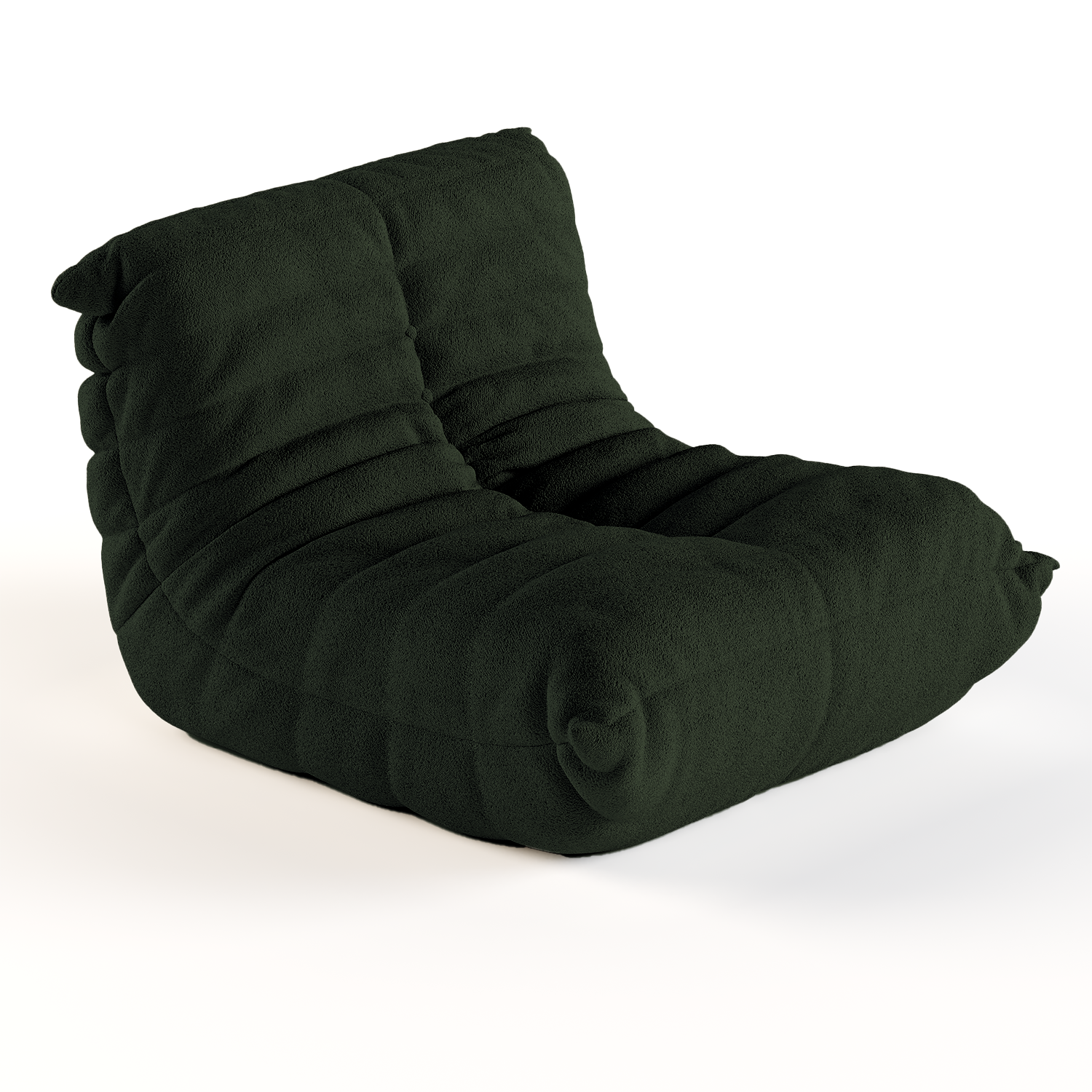 <tc>Sofa na Caixa</tc> 1973 1 assento em Boucle - Moss Green